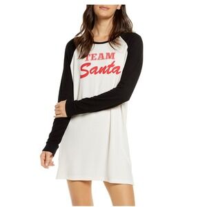 BP Womens Long Sleeve Baseball Christmas Pajama Team Santa‎ Sleepwear Size Small